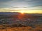 Sunset over the mountains and the Salt Lake, view from Ensign Downs Park