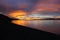 Sunset over Namtso Lake