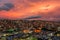 Sunset over the neighborhood of Petare, located in Venezuela