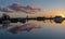 Sunset over the Norfolk Broads at Thurne.