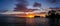 Sunset over the ocean on Ometepe Island in Nicaragua.