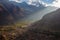 Sunset over Ollantaytambo.