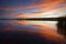 Sunset over Penrith and Blue Mountains Australia