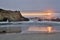 Sunset over Pescadero State Beach in San Mateo County, California