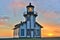 Sunset over Point Cabrillo Light Station State Historic Park, Mendocino County, California