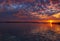 Sunset over Poole Harbour jetty