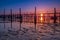 Sunset over Poole Harbour jetty