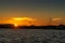 Sunset over Port Gardener Everett Washington Panorama