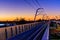 Sunset over railway somewhere around Melbourne