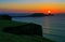 Sunset over Rhossili Bay and Worms head