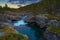 Sunset over Ridderspranget in Jotunheimen National Park, Norway