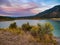 Sunset over Rifle Gap Reservoir in Colorado