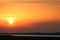 Sunset over River Lune estuary from Glasson Dock