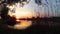 Sunset over the River. Timelapse. 4K