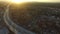 Sunset Over Riverside, California, Aerial View, Downtown, Amazing Landscape