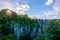 Sunset over the rocks in Germany. Saxon Switzerland national park, Saxony