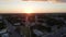 Sunset Over Round Rock, Texas, Aerial View, Downtown, Amazing Landscape