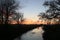 Sunset over Royal Military Canal, Kent