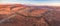 Sunset over rugged alien landscape of Flinders Ranges.