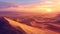 Sunset Over Sand Dunes in a Majestic Desert. Resplendent.