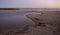 Sunset over Santa Clara River estuary / marshland at McGrath State Park on Ventura beach in California USA