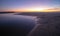 Sunset over Santa Clara River tidal outflow to Pacific Ocean at McGrath State Park on the California coast at Ventura - USA