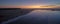 Sunset over Santa Clara River tidal outflow to Pacific Ocean at McGrath State Park on the California coast at Ventura - USA