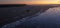 Sunset over Santa Clara River tidal outflow to Pacific Ocean at McGrath State Park on the California coast at Ventura - USA