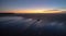 Sunset over Santa Clara River tidal outflow to Pacific Ocean at McGrath State Park on the California coast at Ventura - USA