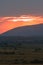Sunset over the savanna. Kenya
