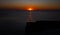 Sunset over the sea, Hasle ,Bornholm, baltic sea, panorama