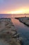 Sunset over the sea in southern Italy a Porto Cesareo, Italy.