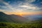 Sunset over the Shenandoah Valley and Blue Ridge Mountains from