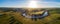 Sunset over Snowy River and Australian outback