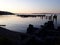 Sunset over Tacoma waterfront.