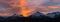 Sunset over Tantalus Range in Vancouver BC Canada Panorama