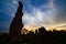 Sunset Over Thetford Priory with Crows