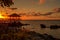 Sunset over Turtle Bay in Mauritius