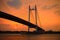 Sunset over Vidyasagar setu bridge