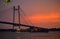 Sunset over Vidyasagar setu bridge