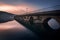 Sunset over Viveiro`s bridge