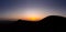 Sunset over the volcanic mountains near Corralejo Fuerteventura