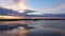 Sunset over Volga river, timelapse