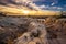 Sunset over Walls of China in Mungo National Park, Australia