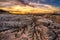 Sunset over Walls of China in Mungo National Park, Australia