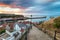 Sunset over Whitby Harbour