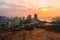 Sunset overlooking the beach and the city of Santa Marta, Colombia