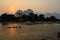 Sunset overt the Mekong river