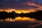 Sunset at Oxbow Bend in Grand Teton National Park