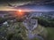 Sunset at Oystermouth Castle